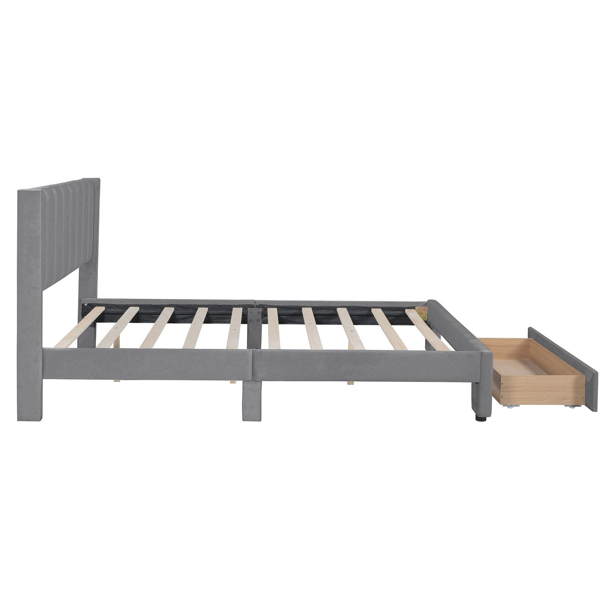 Storage Elegant Upholstered Platform Bed With Drawer by Couch.com