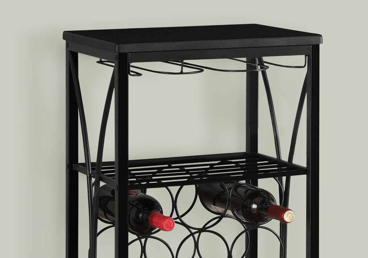 Home Bar, Wine Rack, Transitional - Black by Couch.com