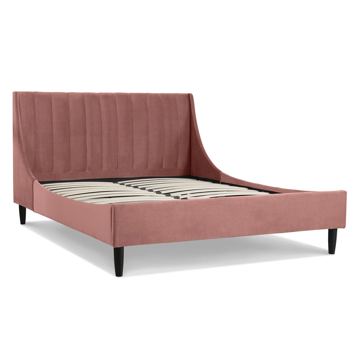 Aspen - Vertical Tufted Modern Headboard Platform Bed Set by Couch.com
