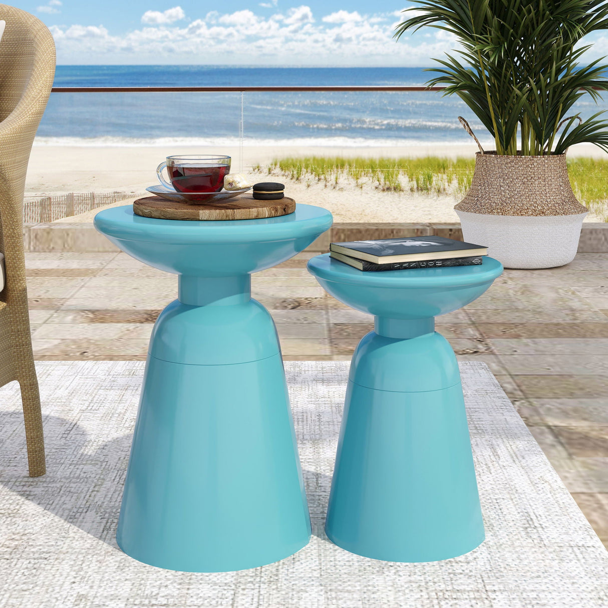 Serenita - Outdoor Side Tables With Flared Design (Set of 2) by Couch.com