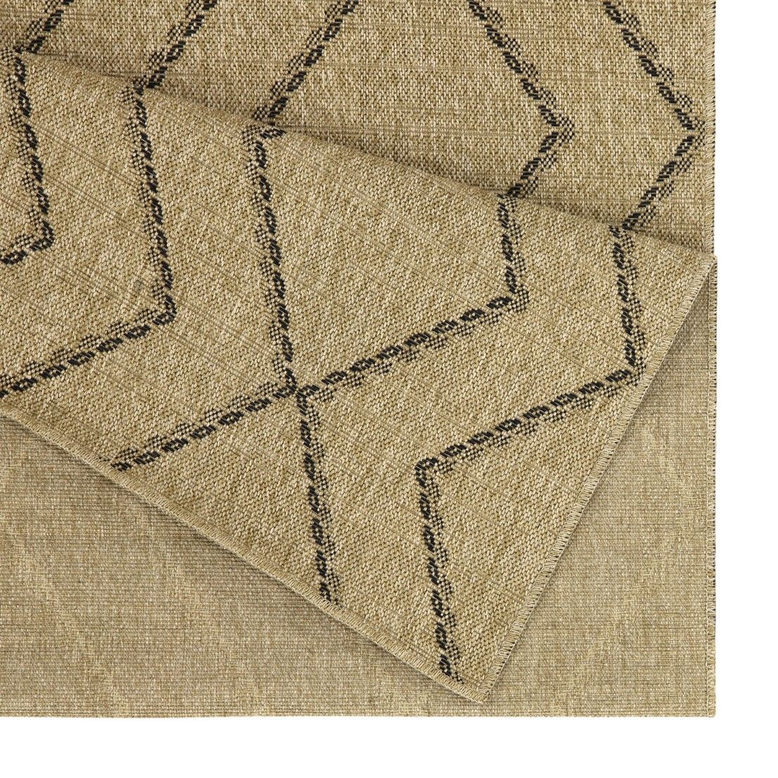 Earth - Indoor / Outdoor Polypropylene Area Rug - Jute / Black by Couch.com
