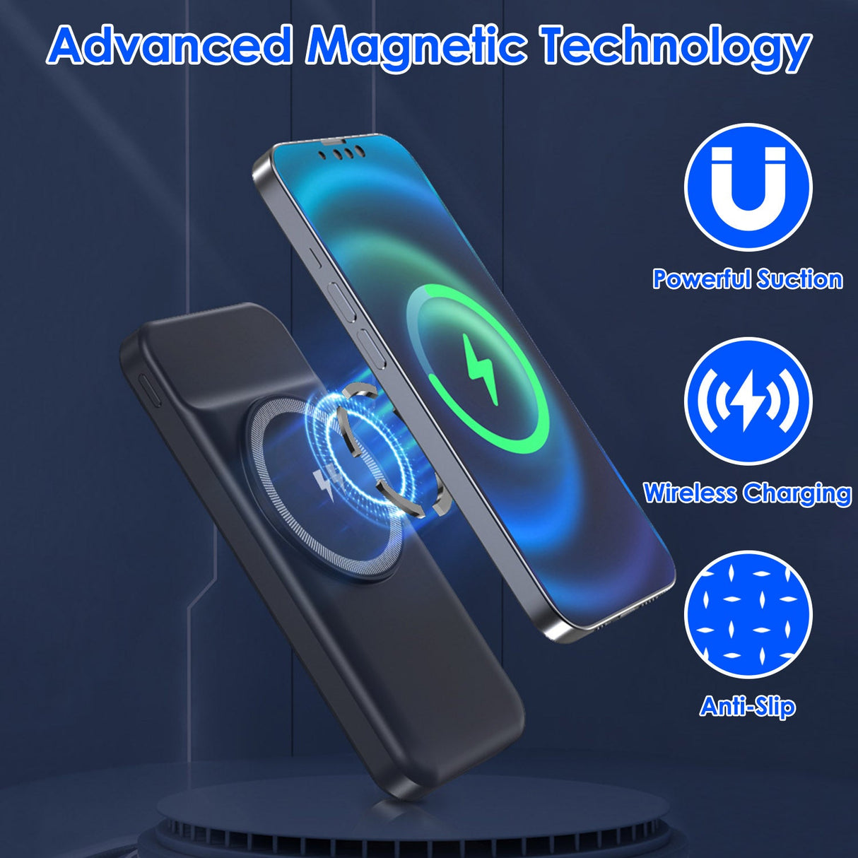 10000mAh 22.5W Magnetic Wireless Power Bank by DirectDeals