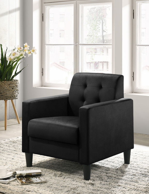 Hale - Velvet Accent Armchair With Tufting by Couch.com