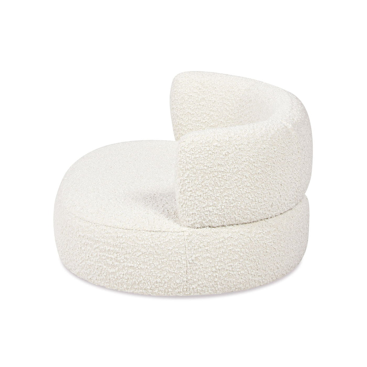 Couch.com Shep Curved Dog Sofa Bed Medium Ivory White, Durable Design, Modern Style, Easy to Clean, Fabric Construction, White Finish by Couch.com