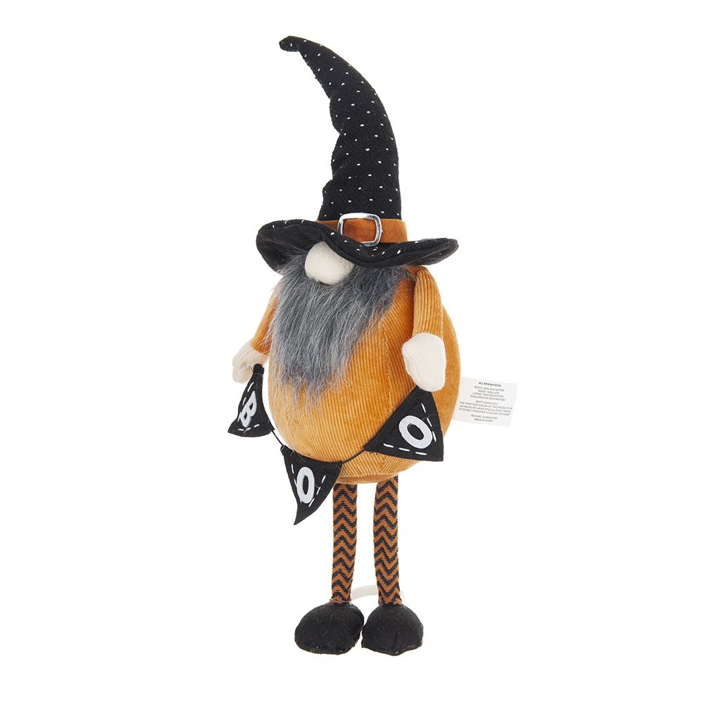 Standing Gnome With Gnome & Holding Banner, For Halloween Decor by Couch.com