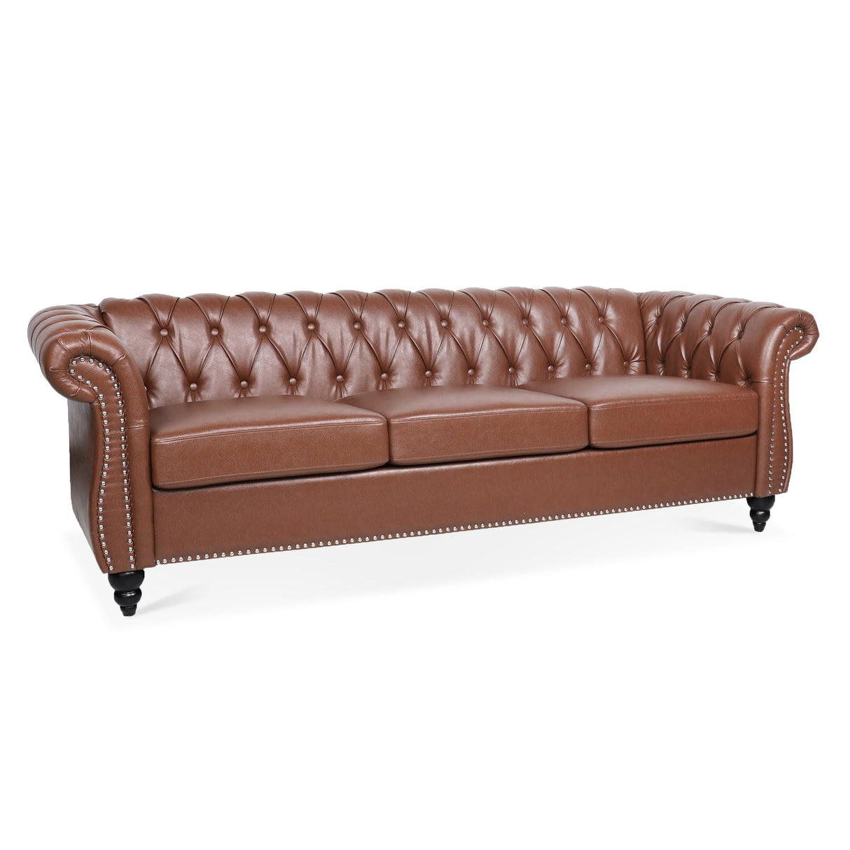 Rolled Arm Chesterfield 3 Seater Sofa by Couch.com