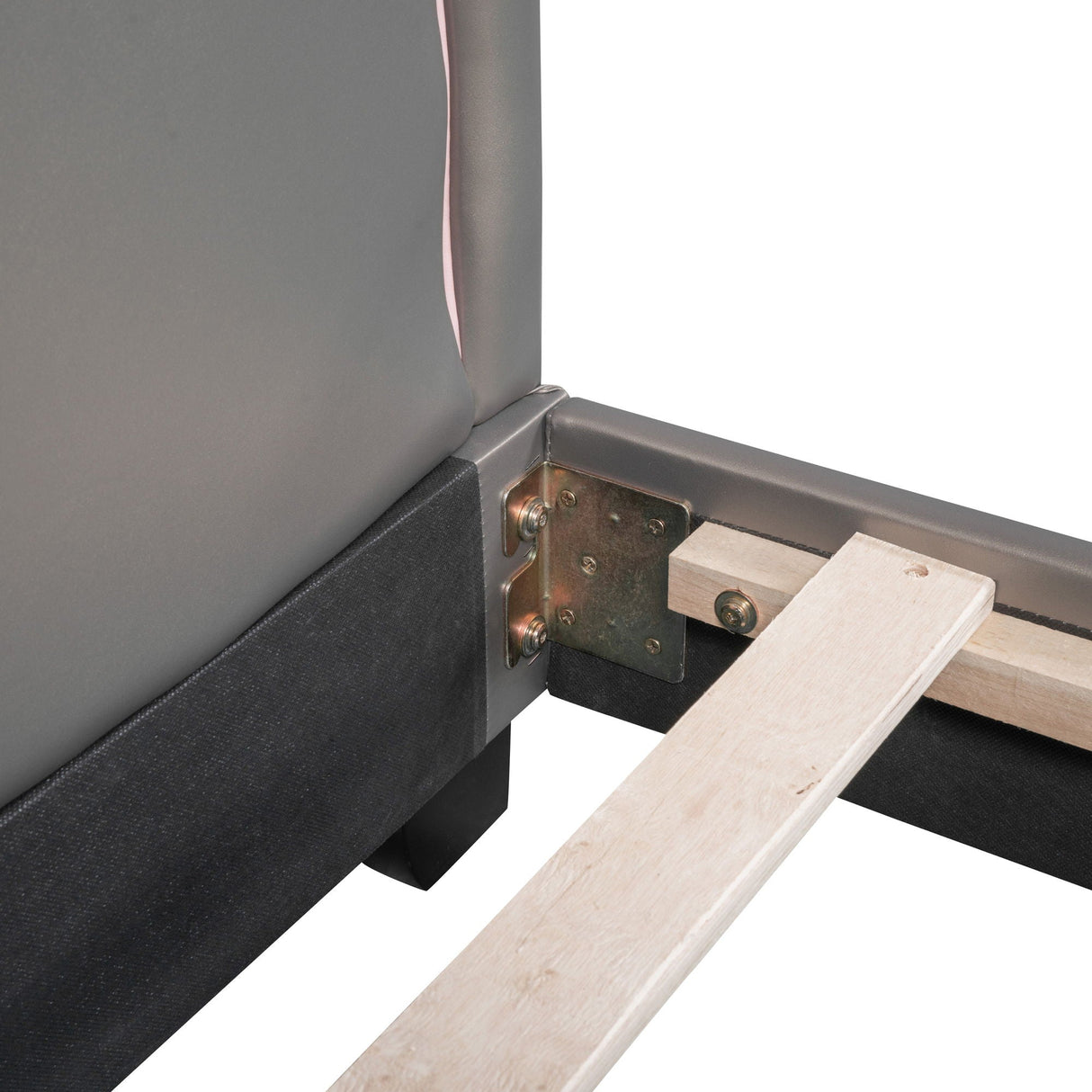 Upholstered Leather Platform Bed With Rabbit Ornament by Couch.com