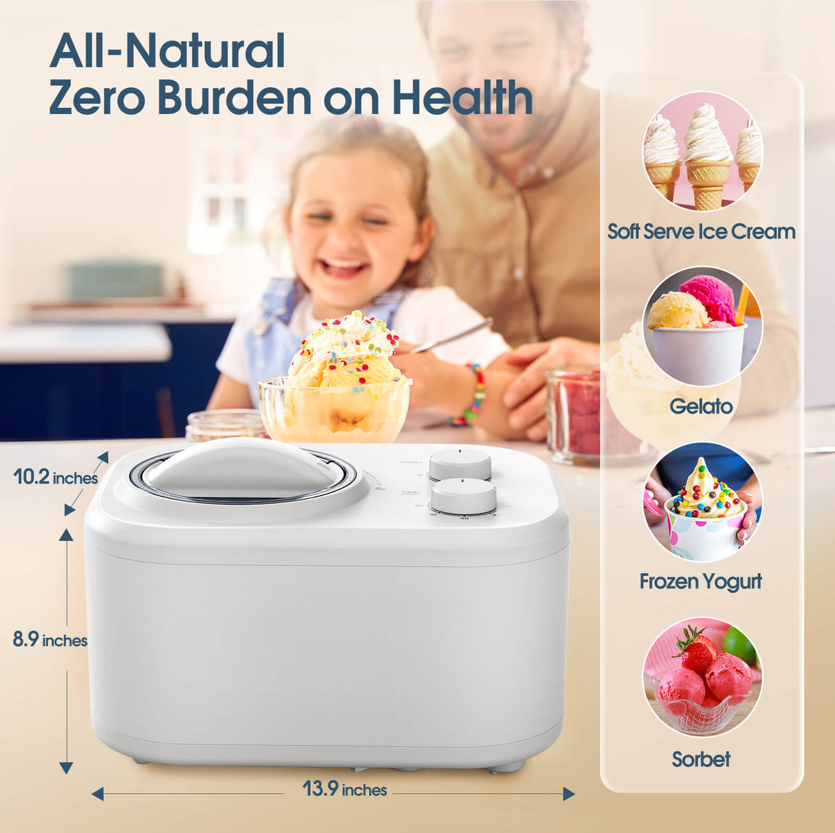1L Ice Cream Maker with Compressor IC3910