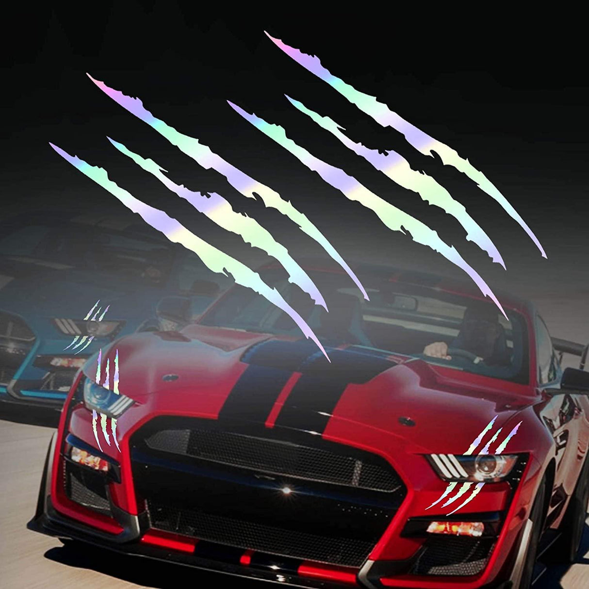 1Pair Car Rear View Mirror Sticker Reflective Decal Vinyl Sticker Decal Stripe Sticker Car Rear View Mirror Stickers Car Body Stickers Waterproof Reflective Car Side Stickers Auto Side Stripe Decals Side Mirror Reflective Decals Auto Rearview Stickers
