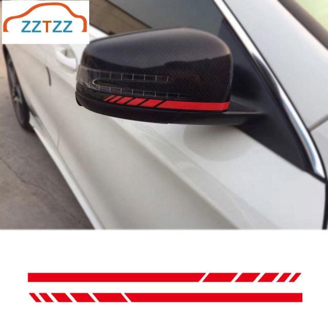 1Pair Car Rear View Mirror Sticker Reflective Decal Vinyl Sticker Decal Stripe Sticker Car Rear View Mirror Stickers Car Body Stickers Waterproof Reflective Car Side Stickers Auto Side Stripe Decals Side Mirror Reflective Decals Auto Rearview Stickers
