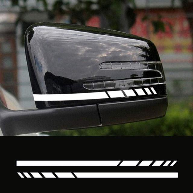 1Pair Car Rear View Mirror Sticker Reflective Decal Vinyl Sticker Decal Stripe Sticker Car Rear View Mirror Stickers Car Body Stickers Waterproof Reflective Car Side Stickers Auto Side Stripe Decals Side Mirror Reflective Decals Auto Rearview Stickers