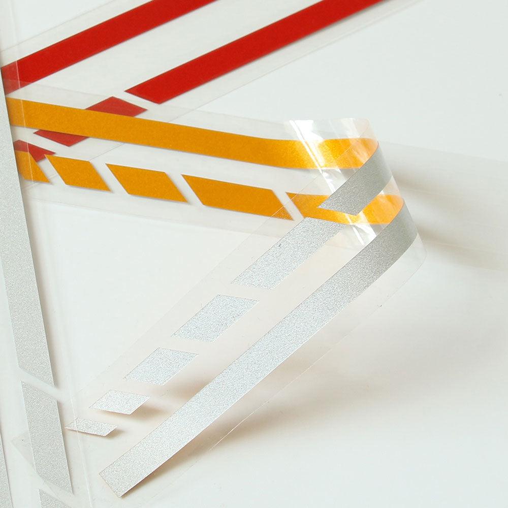 1Pair Car Rear View Mirror Sticker Reflective Decal Vinyl Sticker Decal Stripe Sticker Car Rear View Mirror Stickers Car Body Stickers Waterproof Reflective Car Side Stickers Auto Side Stripe Decals Side Mirror Reflective Decals Auto Rearview Stickers
