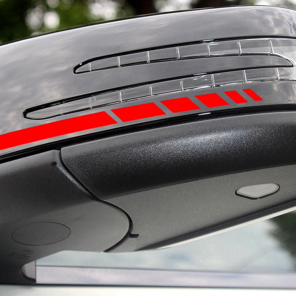 1Pair Car Rear View Mirror Sticker Reflective Decal Vinyl Sticker Decal Stripe Sticker Car Rear View Mirror Stickers Car Body Stickers Waterproof Reflective Car Side Stickers Auto Side Stripe Decals Side Mirror Reflective Decals Auto Rearview Stickers