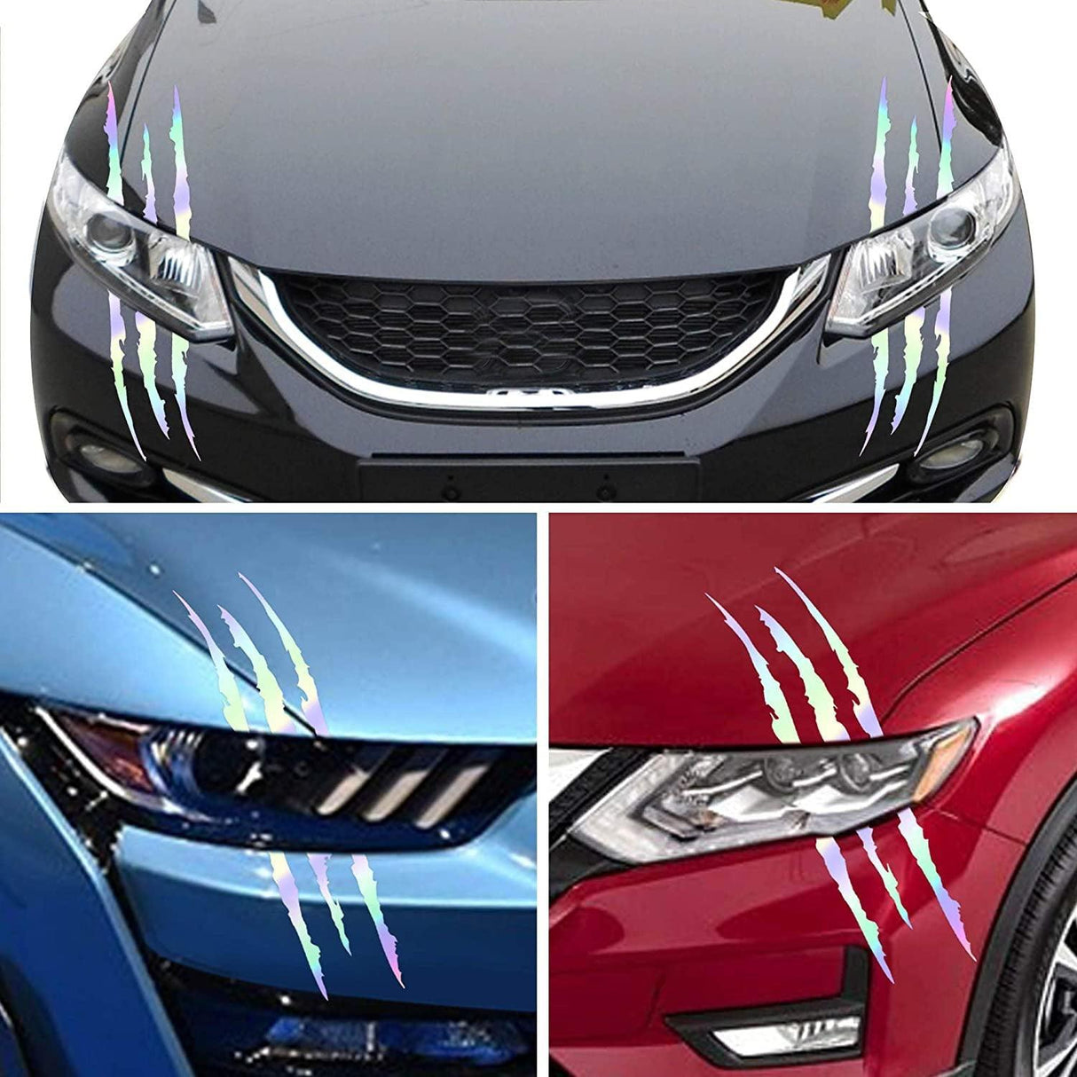 1Pair Car Rear View Mirror Sticker Reflective Decal Vinyl Sticker Decal Stripe Sticker Car Rear View Mirror Stickers Car Body Stickers Waterproof Reflective Car Side Stickers Auto Side Stripe Decals Side Mirror Reflective Decals Auto Rearview Stickers