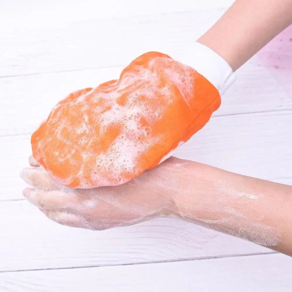 1PC Colorful Shower Bath Magic Peeling Glove Modern Exfoliating Tan Removal Skincare Soft Gloves For Shower Body Scrubber Bath Accessories