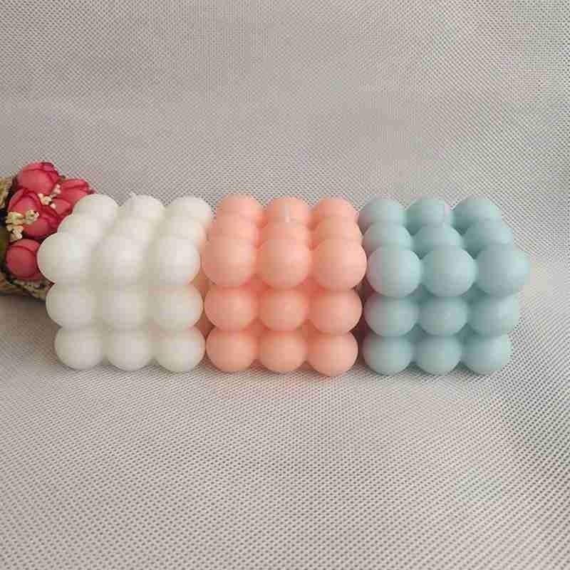 1pc Cube Wax Fragrance Candle Bougie Rose Scented Candles Cute Wax Candles Cube Scented Candle Handmade Decorative Candle Hand Poured Scented Candle Home Decor Candle for Bedroom Aesthetic Home Geometric Decoration Cube Wax Fragrance Candle