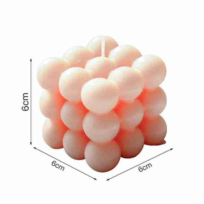 1pc Cube Wax Fragrance Candle Bougie Rose Scented Candles Cute Wax Candles Cube Scented Candle Handmade Decorative Candle Hand Poured Scented Candle Home Decor Candle for Bedroom Aesthetic Home Geometric Decoration Cube Wax Fragrance Candle