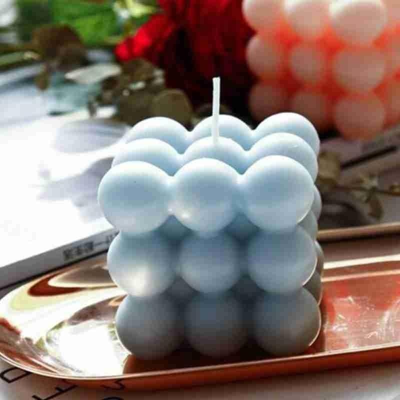 1pc Cube Wax Fragrance Candle Bougie Rose Scented Candles Cute Wax Candles Cube Scented Candle Handmade Decorative Candle Hand Poured Scented Candle Home Decor Candle for Bedroom Aesthetic Home Geometric Decoration Cube Wax Fragrance Candle