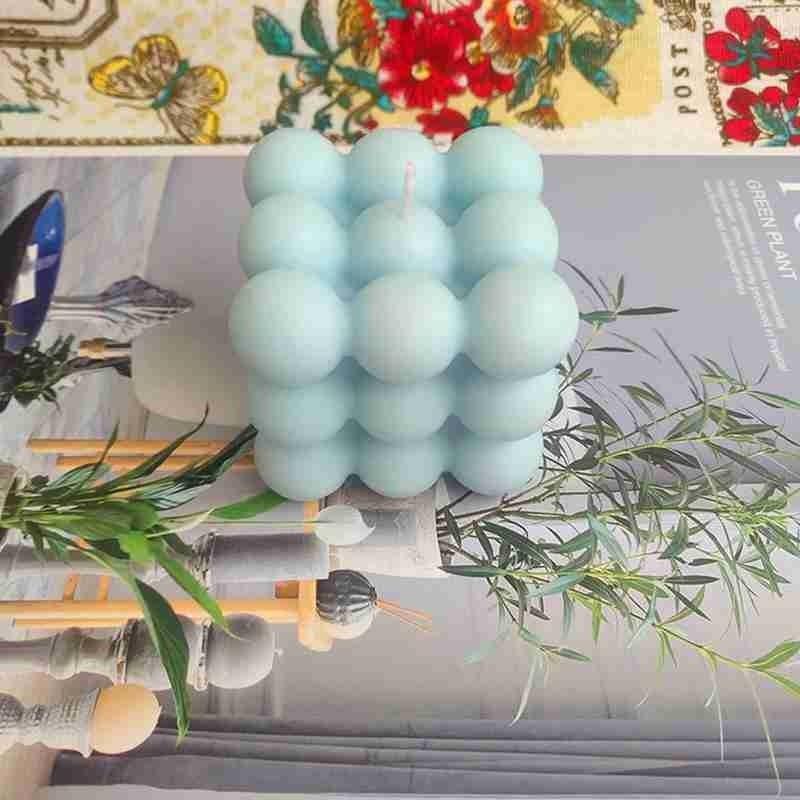 1pc Cube Wax Fragrance Candle Bougie Rose Scented Candles Cute Wax Candles Cube Scented Candle Handmade Decorative Candle Hand Poured Scented Candle Home Decor Candle for Bedroom Aesthetic Home Geometric Decoration Cube Wax Fragrance Candle