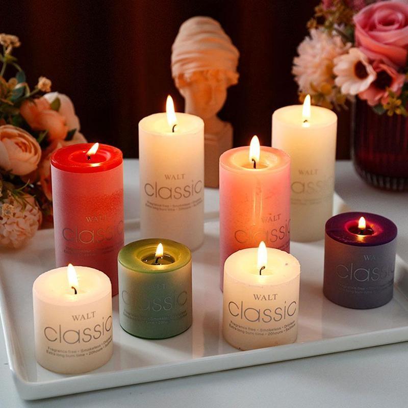 1pcs Scented Candles Craft Pure Soy Wax Wedding Column Wax Gifts Smokeless Fragrant Candle Holiday Candles Winter Scented Soy Candles Fall Candles Decor Aromatherapy Candles