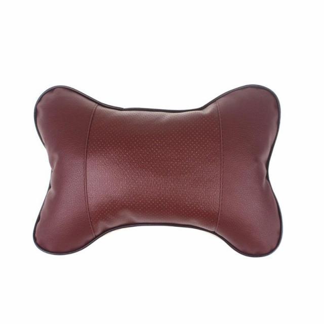 1pcs Universal Car Neck Pillows PVC Leather Breathable Mesh Auto Car Neck Rest Headrest Cushion Headrest Pillow Pillow Neck Pillows Both Side Pu Leather Pack Headrest Fit for Most Cars Filled Fiber Universal Car Pillow Car Interior Accessories