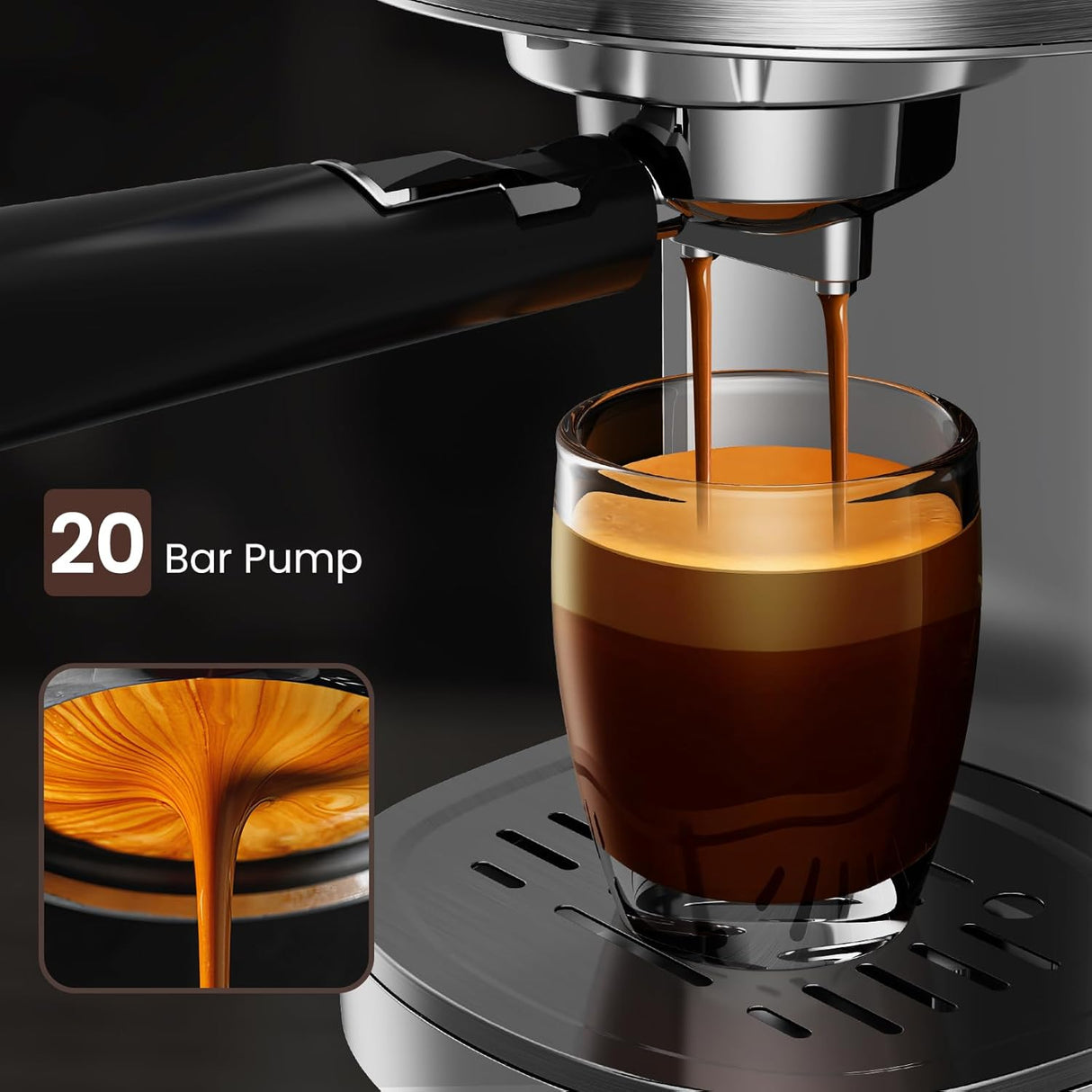 2 in 1 Espresso Machines Support Capsule Coffee Automatic Cappuccino Coffee Maker CM8054