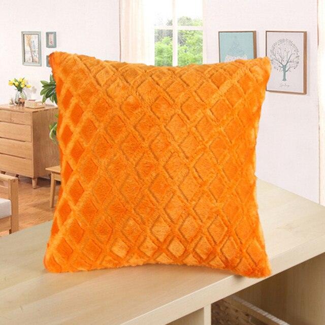 2021 Soft Fur Plush Cushion Cover Pillowcase For Home Decor Pillow Cover Bed Sofa Decorative Soft Fluffy Plush Pillowcases Square Autumn Cushion Covers For Living Room
