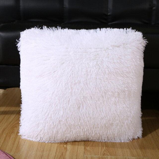 2021 Soft Fur Plush Cushion Cover Pillowcase For Home Decor Pillow Cover Bed Sofa Decorative Soft Fluffy Plush Pillowcases Square Autumn Cushion Covers For Living Room