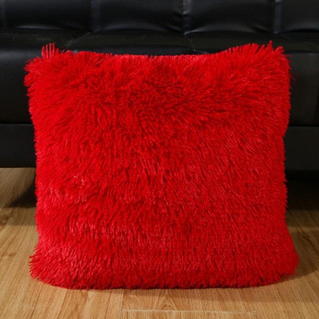 2021 Soft Fur Plush Cushion Cover Pillowcase For Home Decor Pillow Cover Bed Sofa Decorative Soft Fluffy Plush Pillowcases Square Autumn Cushion Covers For Living Room