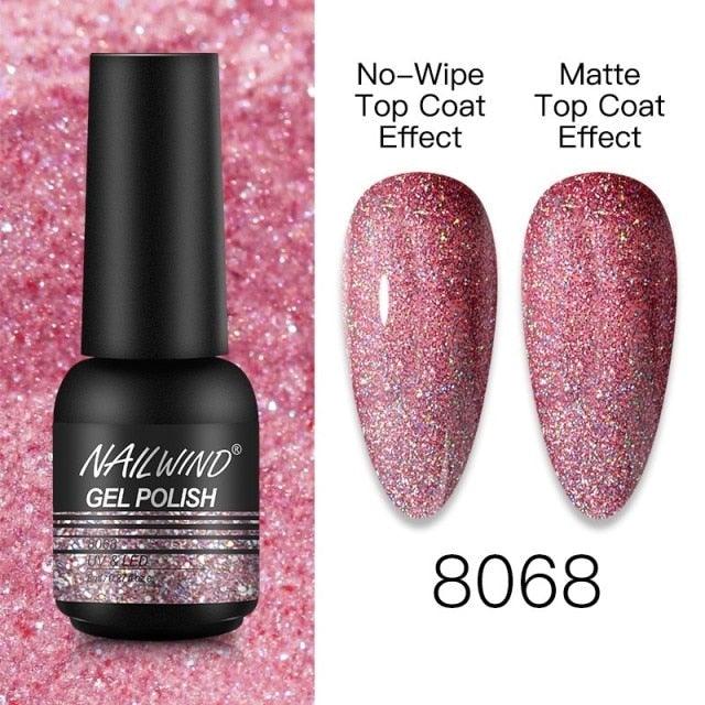 NEW TREND Modern fashion Red Gel Nail Polish For Nails Permanent UV LED 8ml Matte Glossy High Quality Fashion Design For Women and Ladies