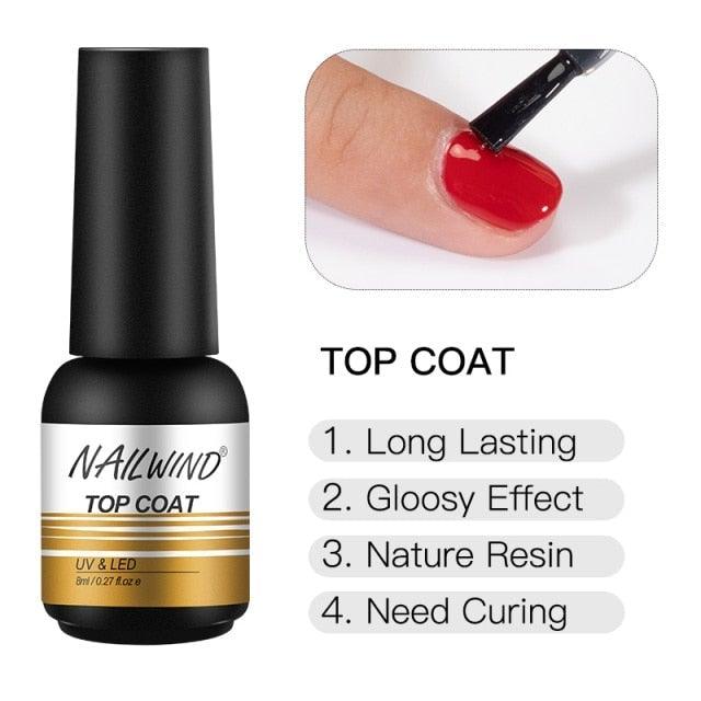 NEW TREND Modern fashion Red Gel Nail Polish For Nails Permanent UV LED 8ml Matte Glossy High Quality Fashion Design For Women and Ladies