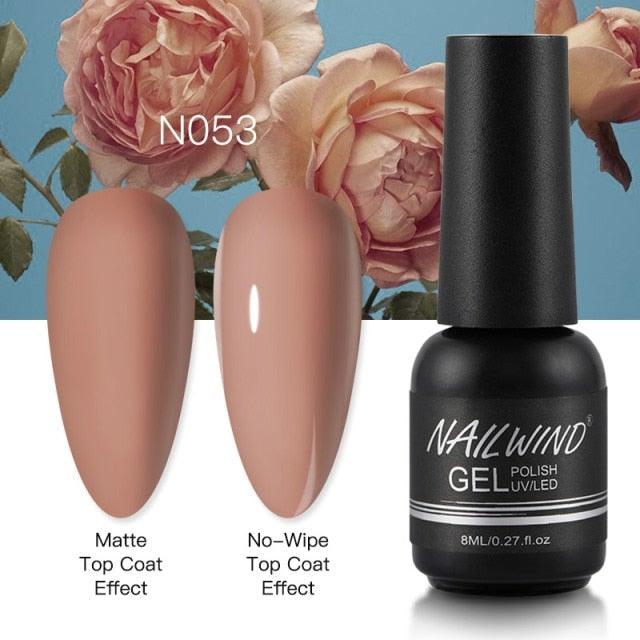 NEW TREND Modern fashion Red Gel Nail Polish For Nails Permanent UV LED 8ml Matte Glossy High Quality Fashion Design For Women and Ladies