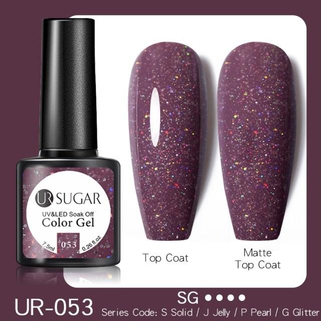 2022 New Reflective Glitter Nail Gel 8ml Permanent UV/LED Glossy Effect Popular Diamond Nail Gel Design For Womens
