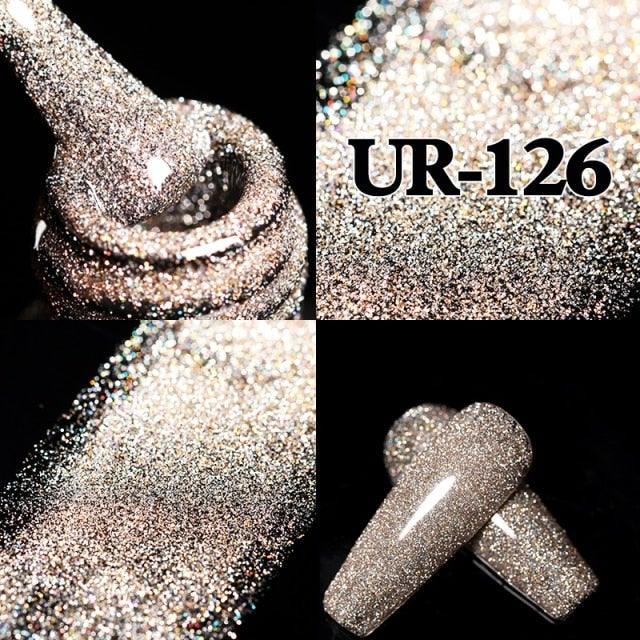 2022 New Reflective Glitter Nail Gel 8ml Permanent UV/LED Glossy Effect Popular Diamond Nail Gel Design For Womens