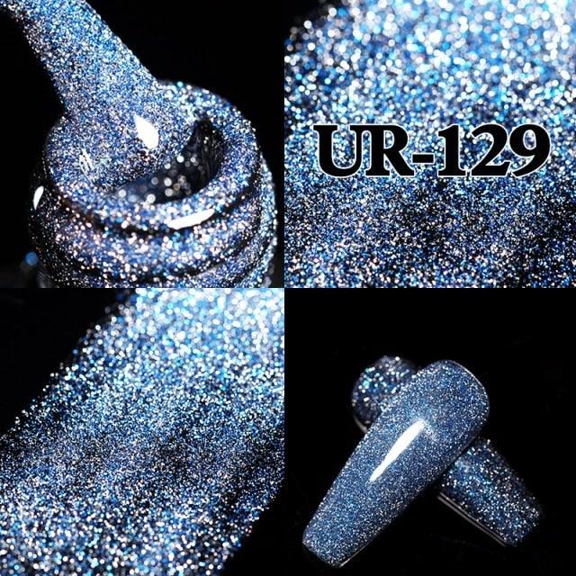 2022 New Reflective Glitter Nail Gel 8ml Permanent UV/LED Glossy Effect Popular Diamond Nail Gel Design For Womens