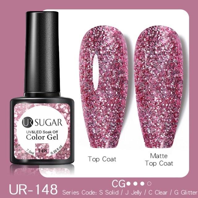 2022 New Reflective Glitter Nail Gel 8ml Permanent UV/LED Glossy Effect Popular Diamond Nail Gel Design For Womens