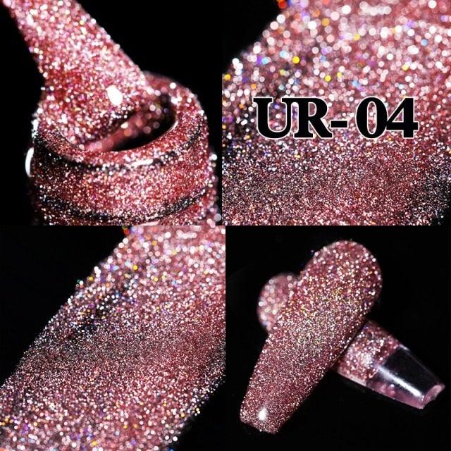 2022 New Reflective Glitter Nail Gel 8ml Permanent UV/LED Glossy Effect Popular Diamond Nail Gel Design For Womens