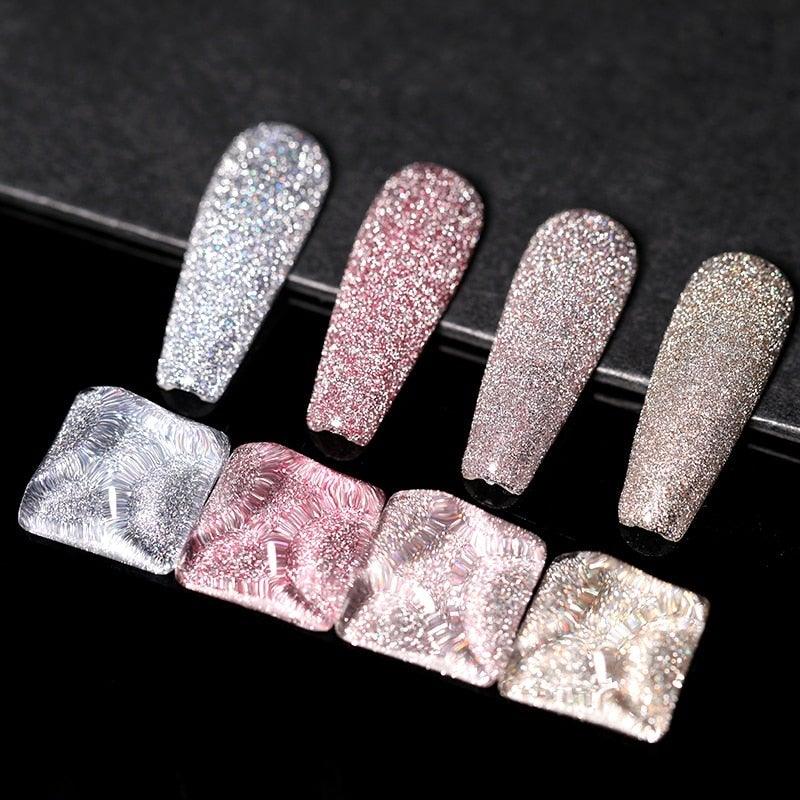 2022 New Reflective Glitter Nail Gel 8ml Permanent UV/LED Glossy Effect Popular Diamond Nail Gel Design For Womens