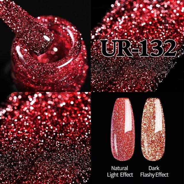 2022 New Reflective Glitter Nail Gel 8ml Permanent UV/LED Glossy Effect Popular Diamond Nail Gel Design For Womens