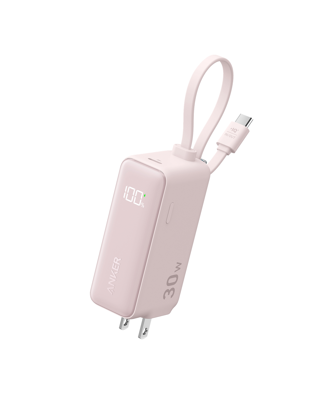 Anker Power Bank (30W, 5k, Fusion, Built-In USB-C Cable)