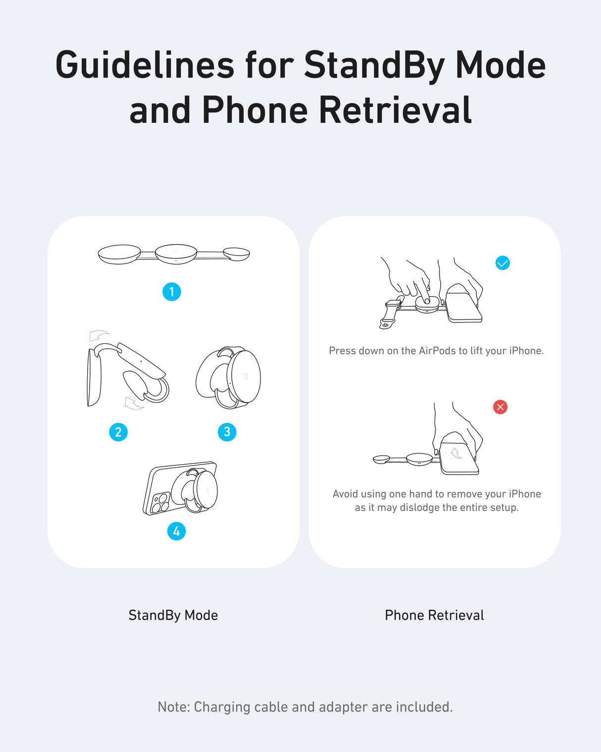 Anker MagGo Wireless Charging Station (3-in-1, Foldable Pad)