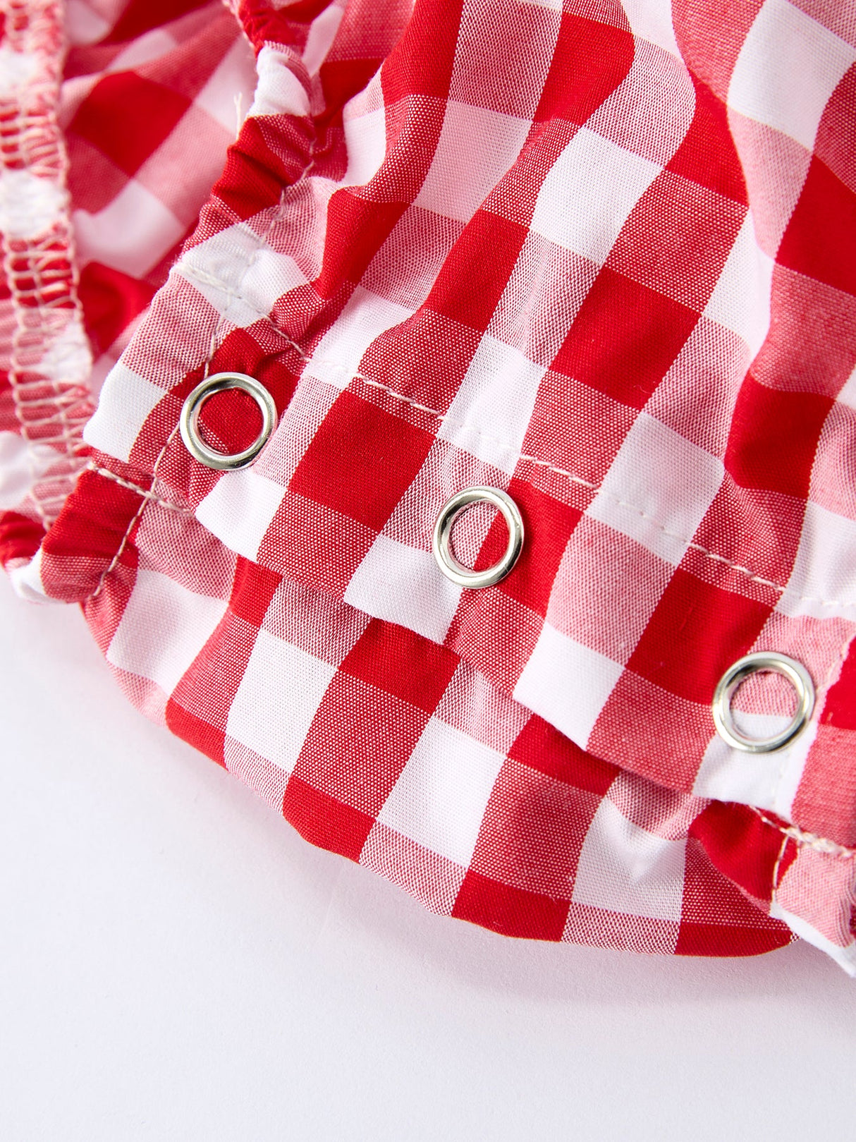 Summer Plaid Smocked Ruffle Girl Romper Sibling Outfits