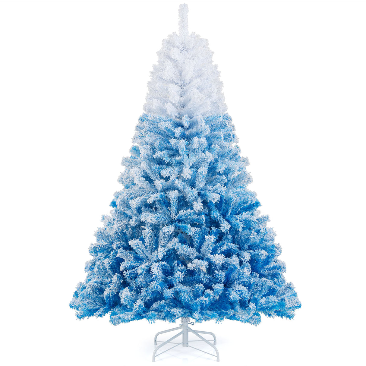 2025 New Artificial Christmas Tree with 456 Branch Tips and Folding Metal Stand-6FT