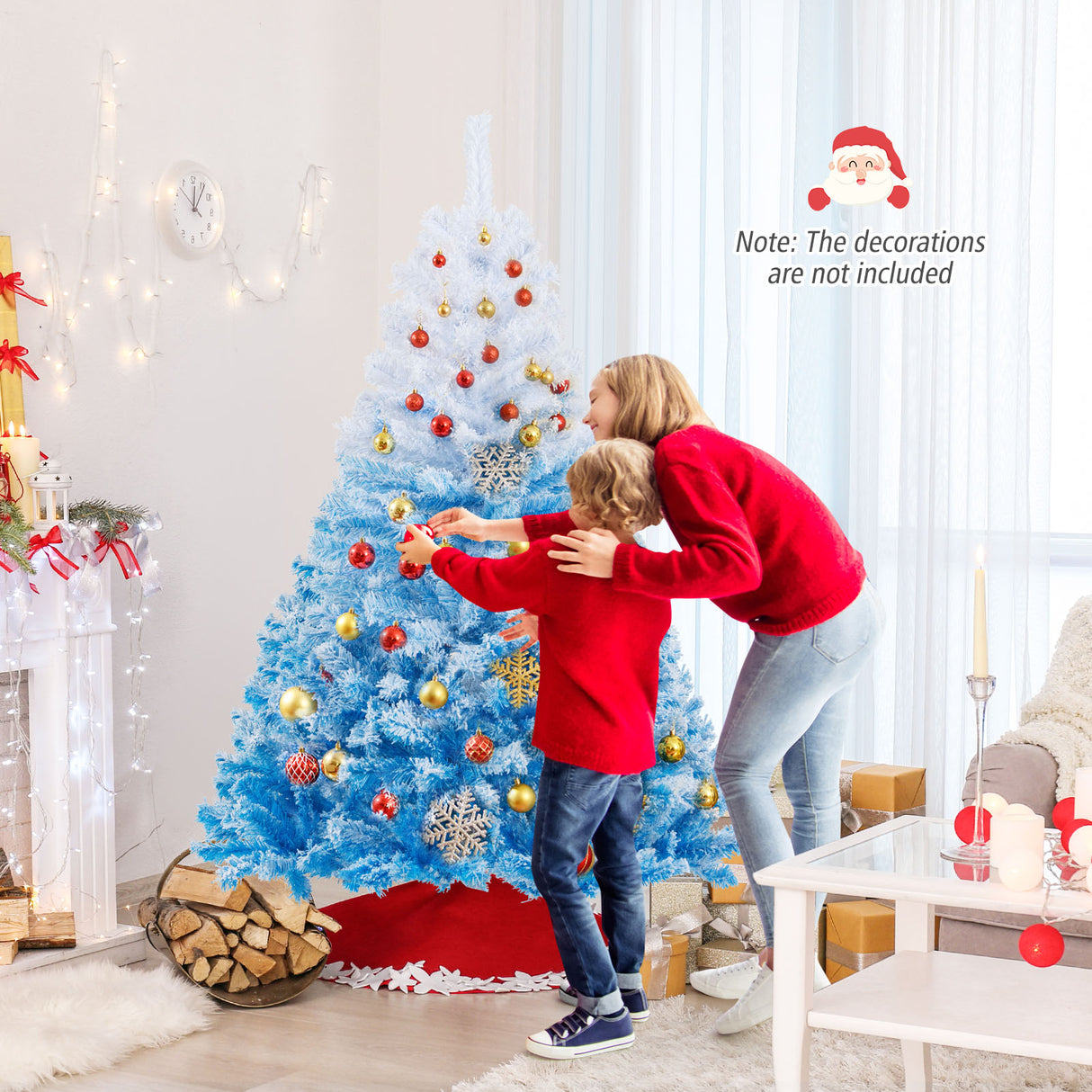 2025 New Artificial Christmas Tree with 456 Branch Tips and Folding Metal Stand-6FT