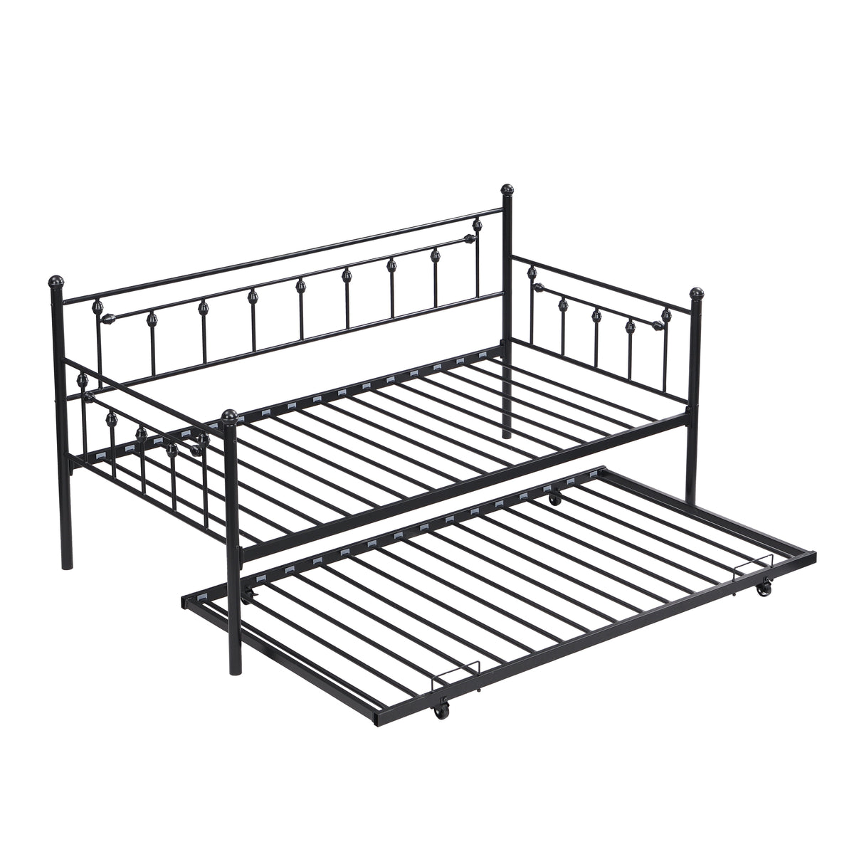 Twin Daybed With Trundle - Black by Couch.com
