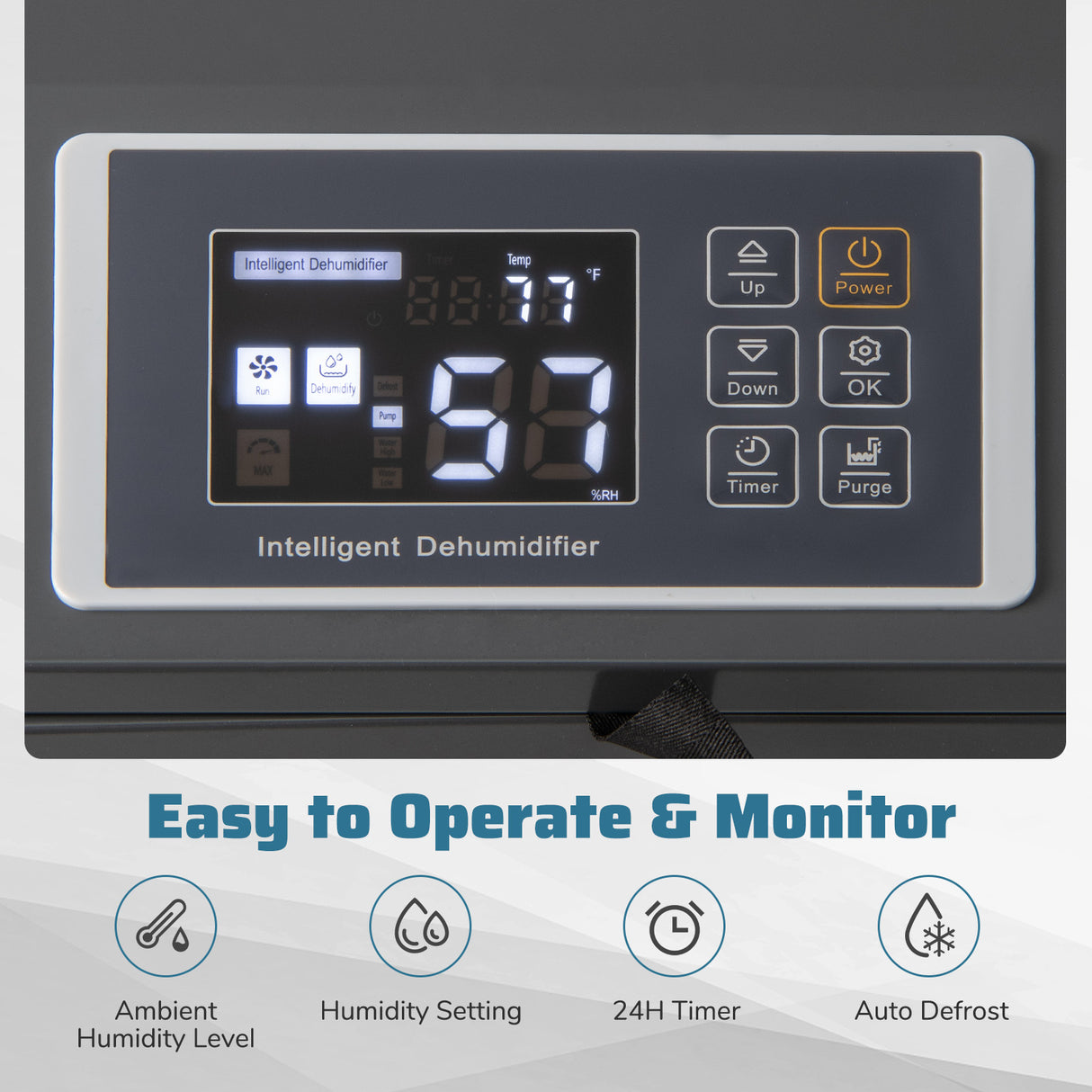 154 Pints Commercial Dehumidifier with Pump and Drain Hoses-White