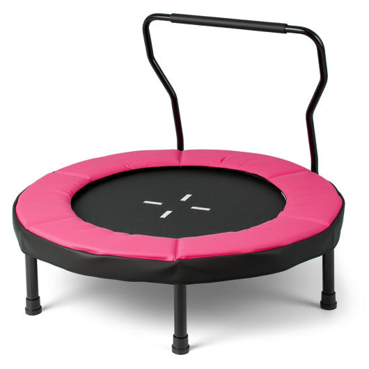 40 Inch Trampoline for Kids Indoor Outdoor Fitness Trampoline-Pink