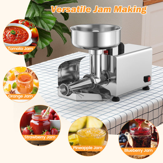 450W Electric Tomato Strainer Commercial Grade Stainless Steel Sauce Maker