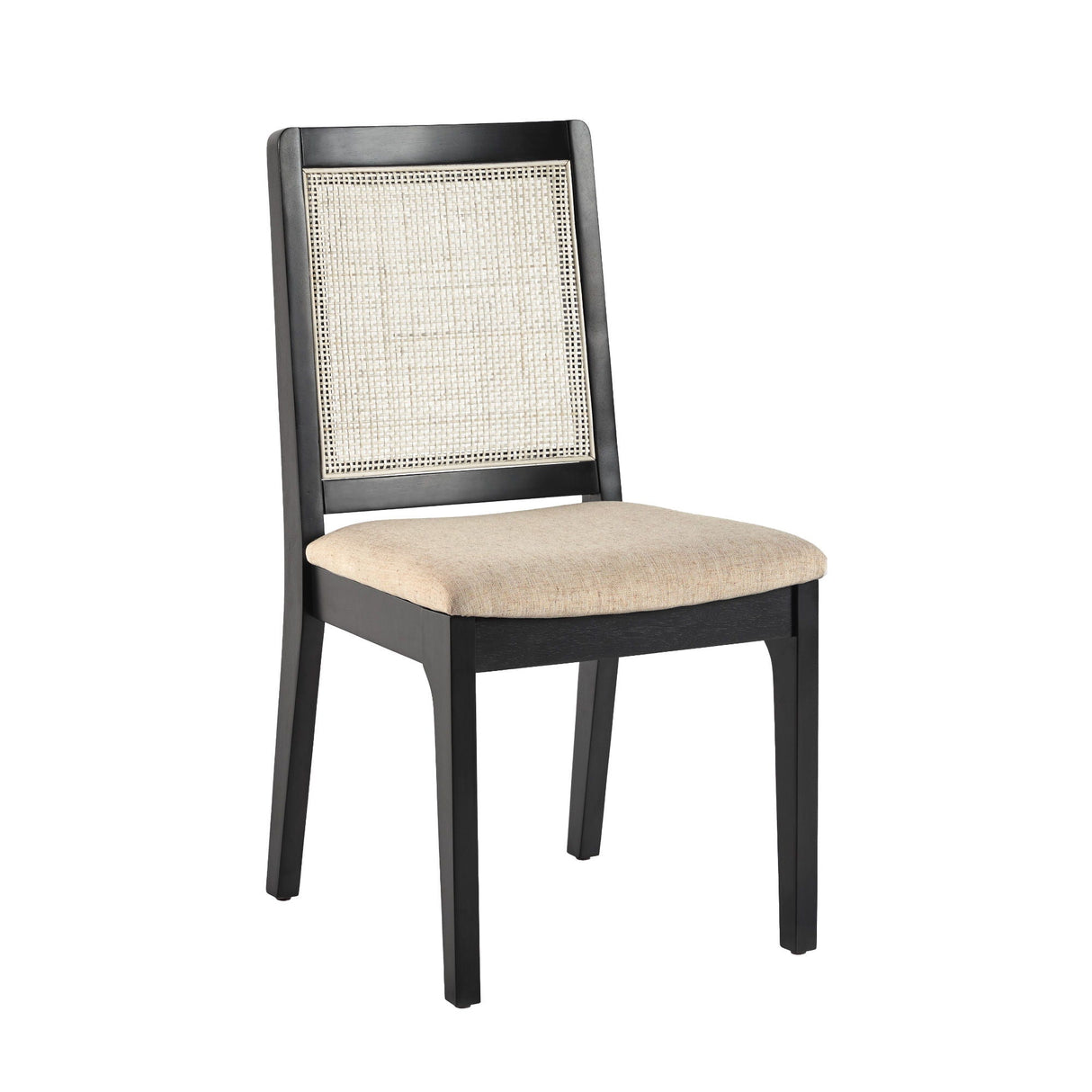 Modern Solid Wood Dining Chair With Rattan Inset Back (Set of 2) by Couch.com
