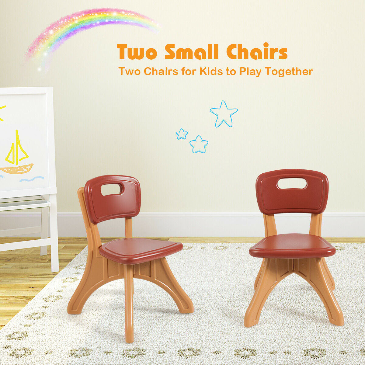 In/Outdoor 3-Piece Plastic Children Play Table & Chair Set